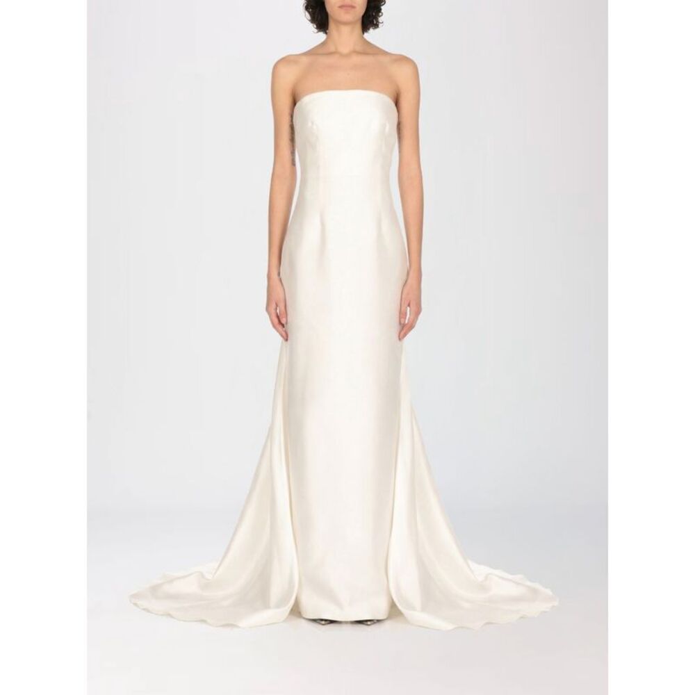 Solace London Dress Woman Yellow Cream
